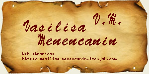 Vasilisa Menenćanin vizit kartica